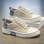Herren Sneaker Felix – Vintage Retro, Leinenstoff, leicht