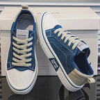 Herren Sneaker Felix – Vintage Retro, Leinenstoff, leicht