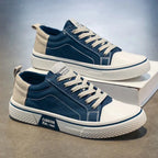Herren Sneaker Felix – Vintage Retro, Leinenstoff, leicht