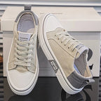 Herren Sneaker Felix – Vintage Retro, Leinenstoff, leicht