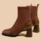 Damen Stiefeletten Emma – Echtleder, Blockabsatz, elegant