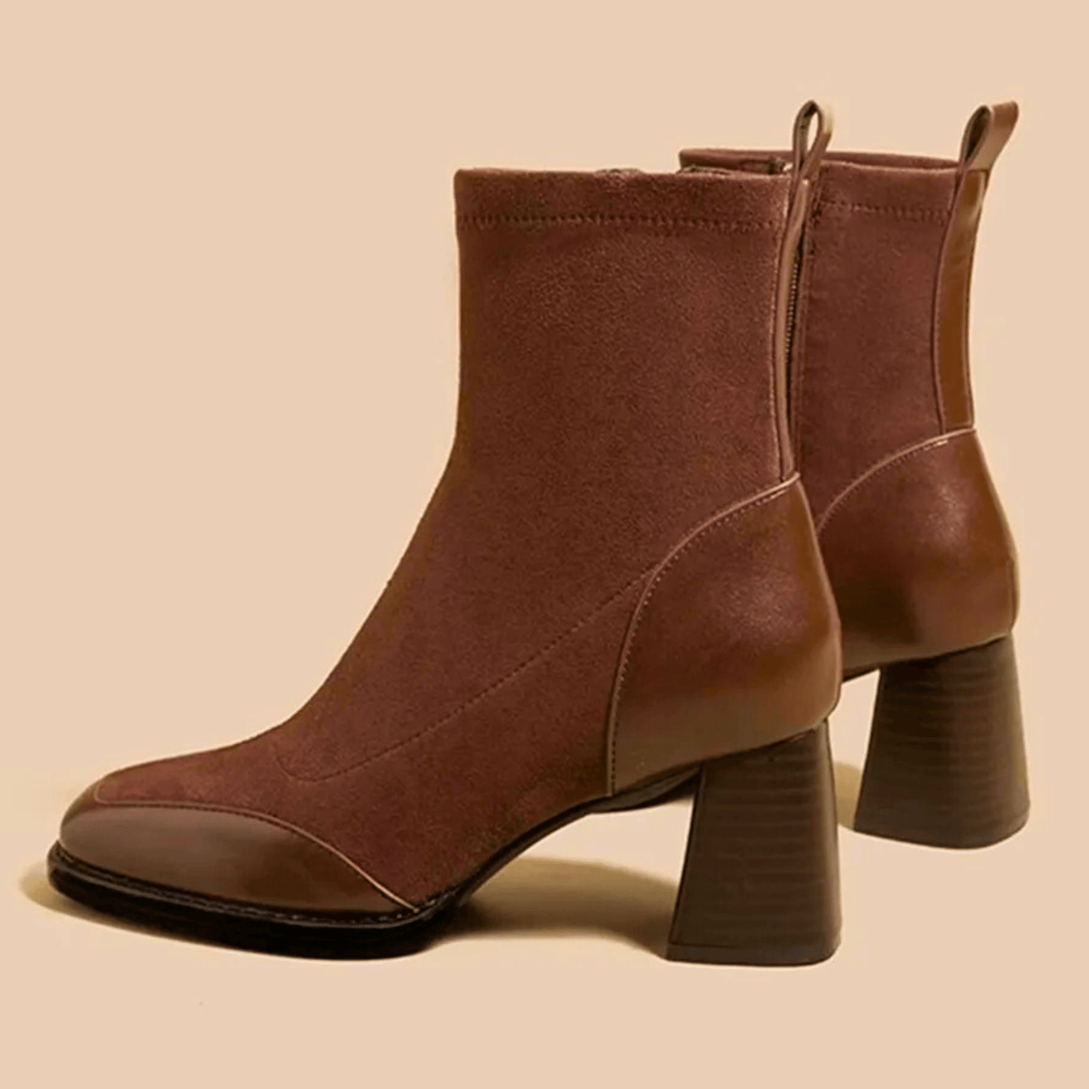Damen Stiefeletten Emma – Echtleder, Blockabsatz, elegant