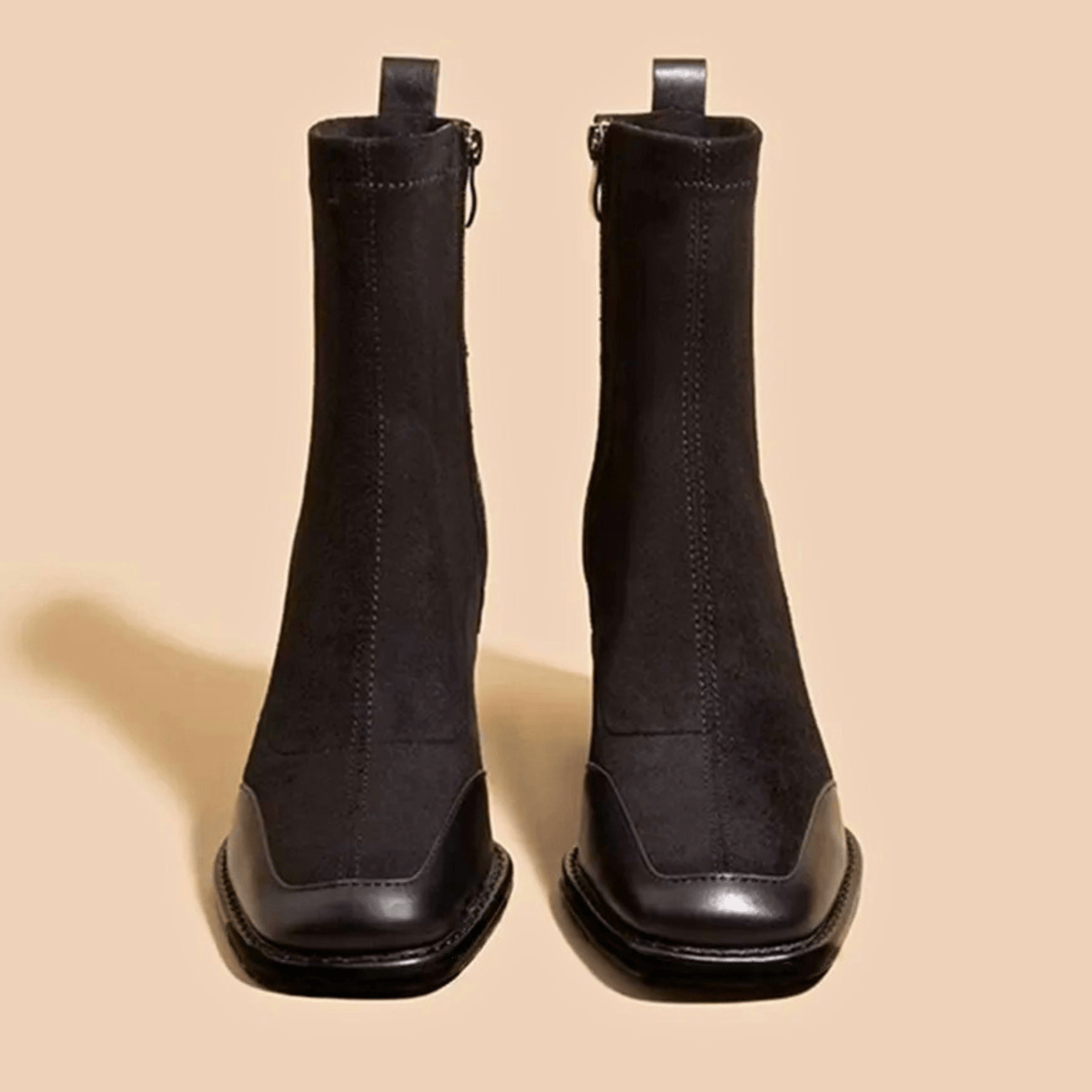 Damen Stiefeletten Emma – Echtleder, Blockabsatz, elegant