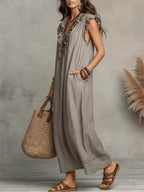 Damen Maxikleid Emma – Bohemian Style, fließender Schnitt