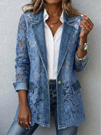 Damen Blazer Lina – Blütenspitzen, strukturierter Schnitt