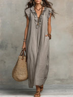Damen Maxikleid Emma – Bohemian Style, fließender Schnitt
