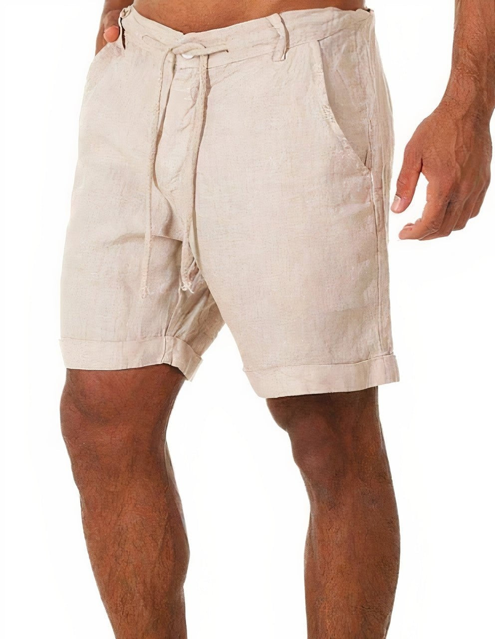 Herren Leinenshorts Paul – Elastischer Bund, Strandlook