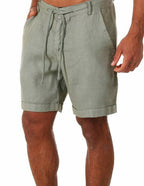 Herren Leinenshorts Paul – Elastischer Bund, Strandlook