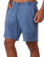 Herren Leinenshorts Paul – Elastischer Bund, Strandlook