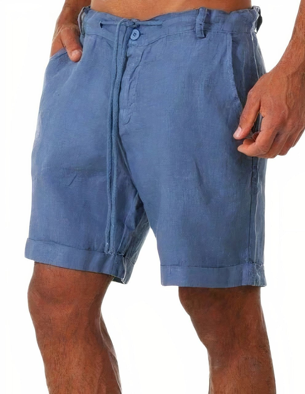 Herren Leinenshorts Paul – Elastischer Bund, Strandlook
