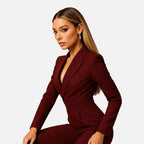 Damen Jumpsuit Pilar – Eleganter V-Ausschnitt, Palazzo-Schnitt
