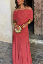 Damen Ballkleid Lina – One-Shoulder Plissee Fließend