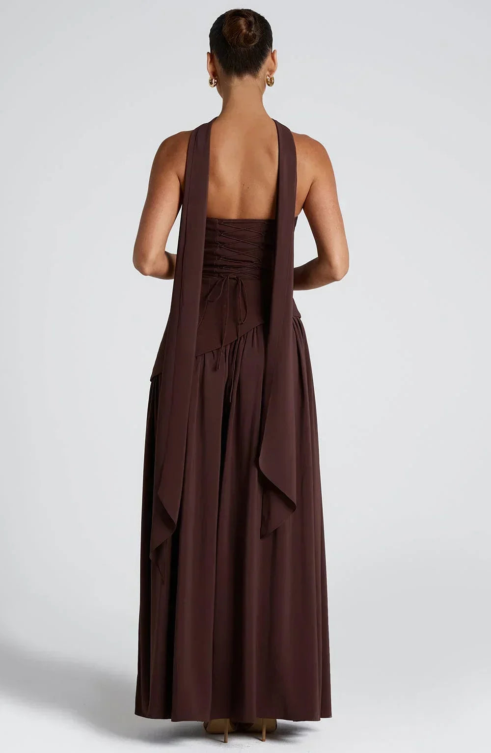 Damen Ballkleid Lina – Corsage, Bandeau-Ausschnitt, Schlitz