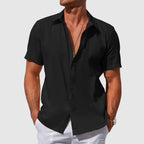 Herren Leinenhemd Felix – Kurzarm, texturiert, Sommerhemd