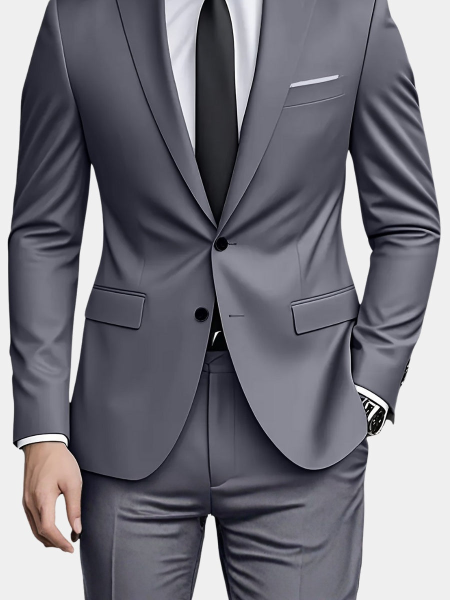 Herrenanzug Felix – Slim Fit, zwei Teile, strukturiert