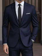 Herrenanzug Felix – Slim Fit, zwei Teile, strukturiert