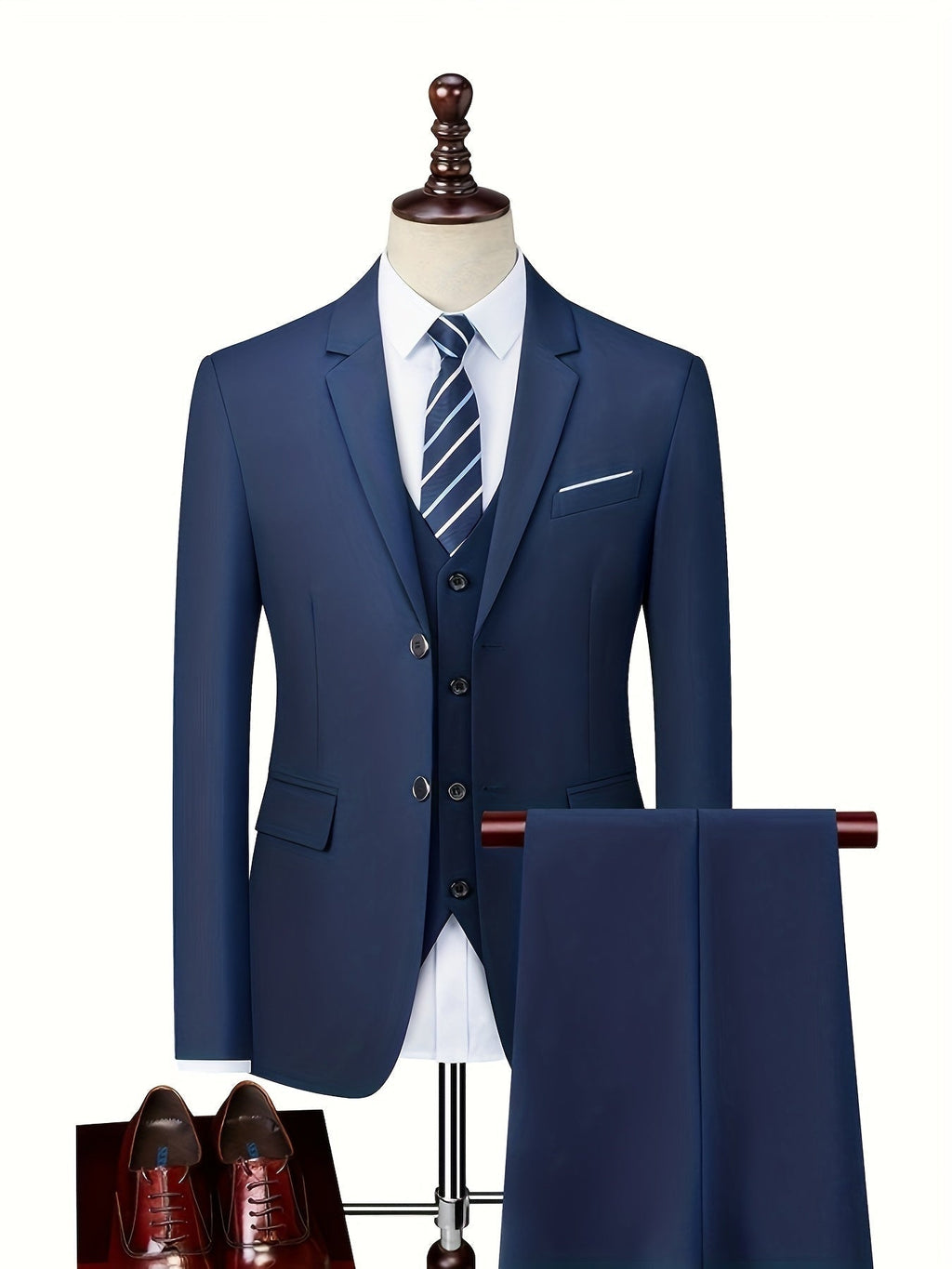 Herrenanzug Felix – Slim Fit, zwei Teile, strukturiert