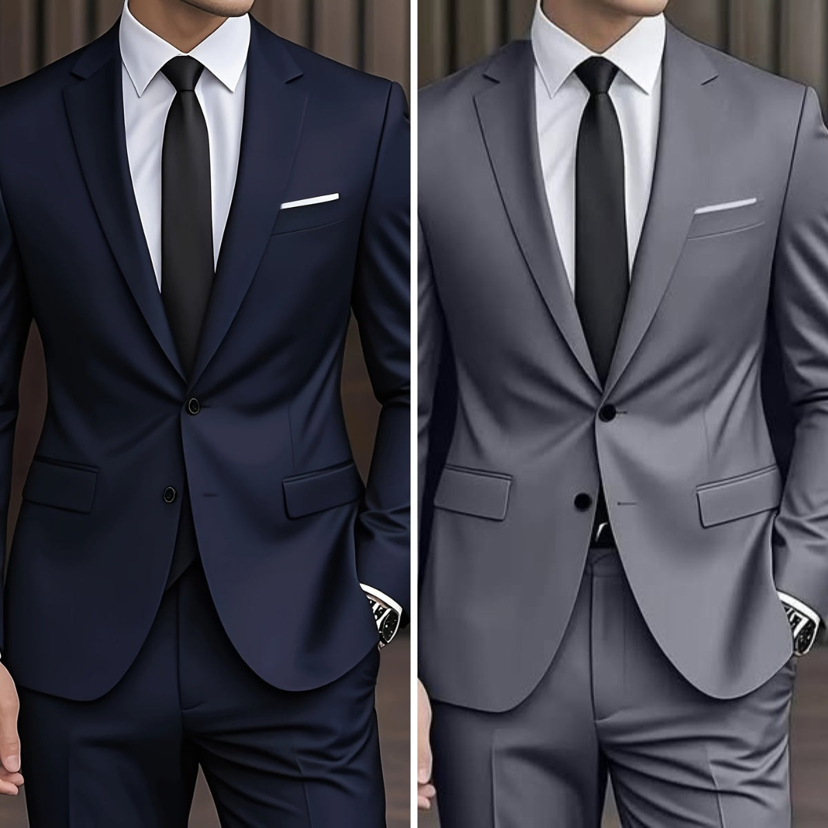 Herrenanzug Felix – Slim Fit, zwei Teile, strukturiert