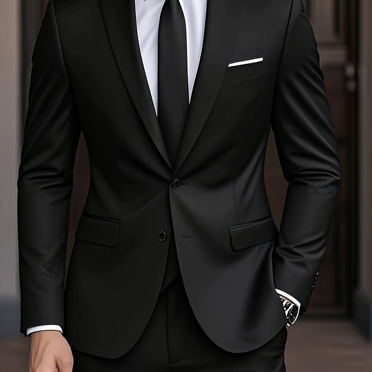 Herrenanzug Felix – Slim Fit, zwei Teile, strukturiert