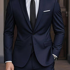 Herrenanzug Felix – Slim Fit, zwei Teile, strukturiert