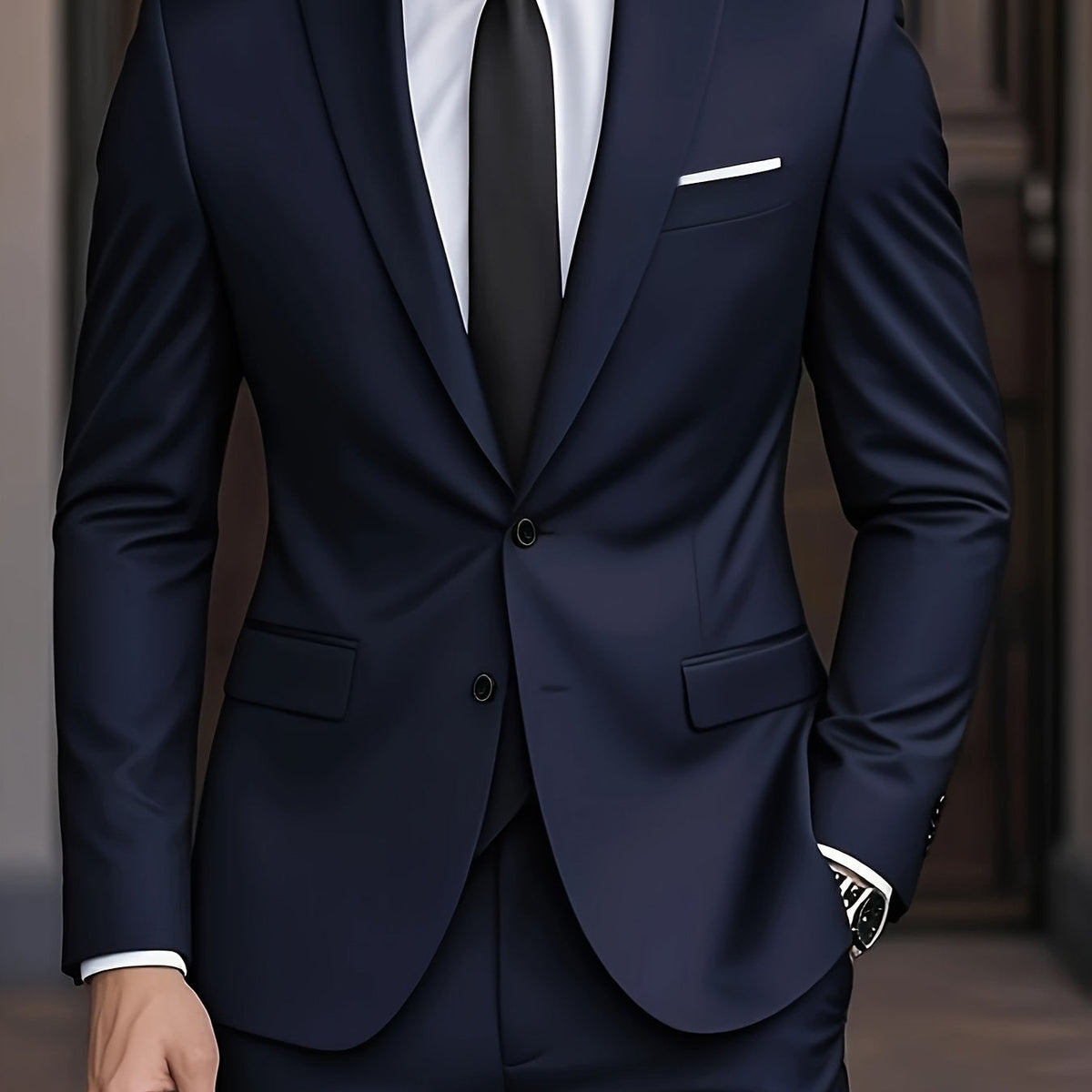 Herrenanzug Felix – Slim Fit, zwei Teile, strukturiert