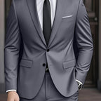 Herrenanzug Felix – Slim Fit, zwei Teile, strukturiert