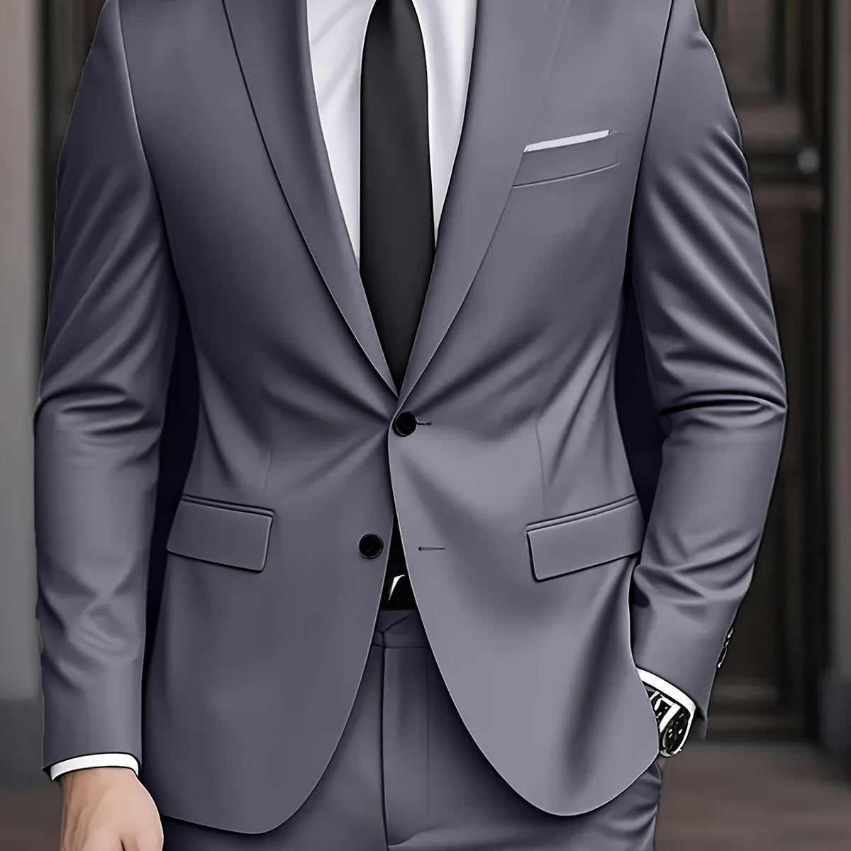 Herrenanzug Felix – Slim Fit, zwei Teile, strukturiert