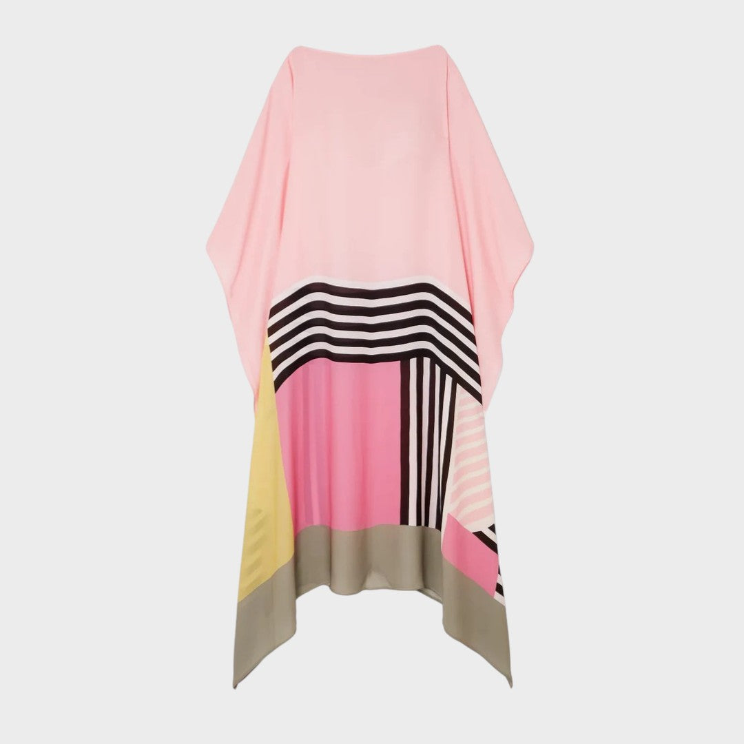 Damen Kleid Anna – Geometrisches Design, weite Ärmel