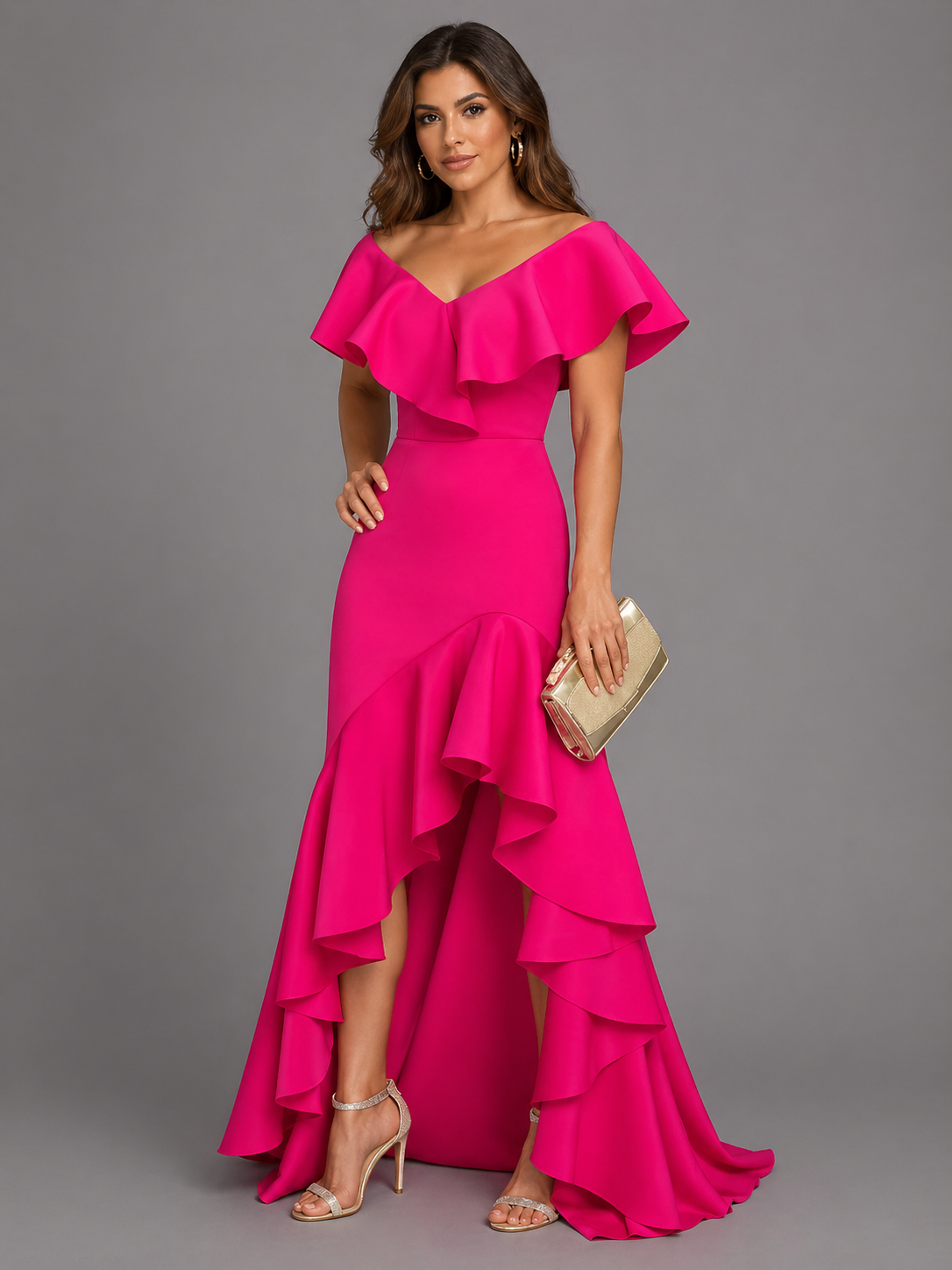 Damen Abendkleid Lina – Elegant & fließend, hochwertig