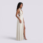Damen Maxikleid Lina – Wickeldesign, vielseitig bindbar, für Hochzeiten