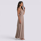 Damen Maxikleid Lina – Wickeldesign, vielseitig bindbar, für Hochzeiten