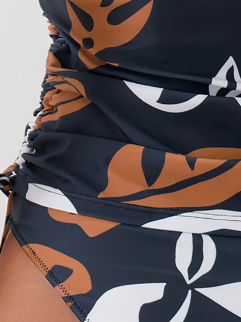 Damen Tankini Greta – Tropischer Druck, verstellbare Träger