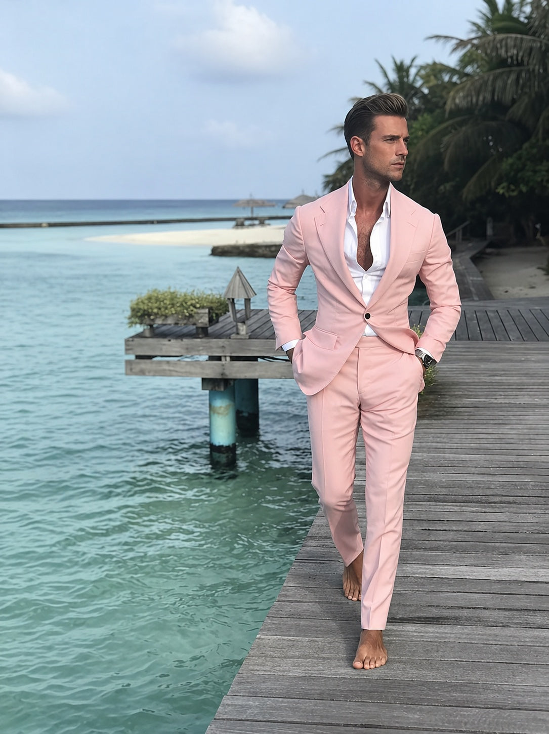 Herrenanzug Felix – Slim Fit, klassischer Dreiteiler mit Weste