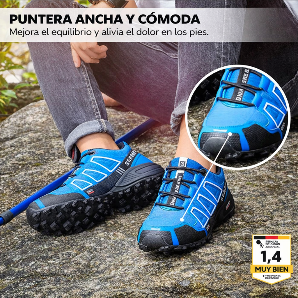 Herren Trekkingschuhe Felix – Ortho-Sohle, atmungsaktiv, rutschfest
