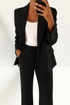 Damen Anzug Emma – Strukturierter Blazer mit gerader Hose