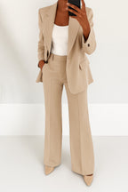 Damen Anzug Emma – Strukturierter Blazer mit gerader Hose