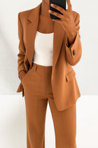 Damen Anzug Emma – Strukturierter Blazer mit gerader Hose