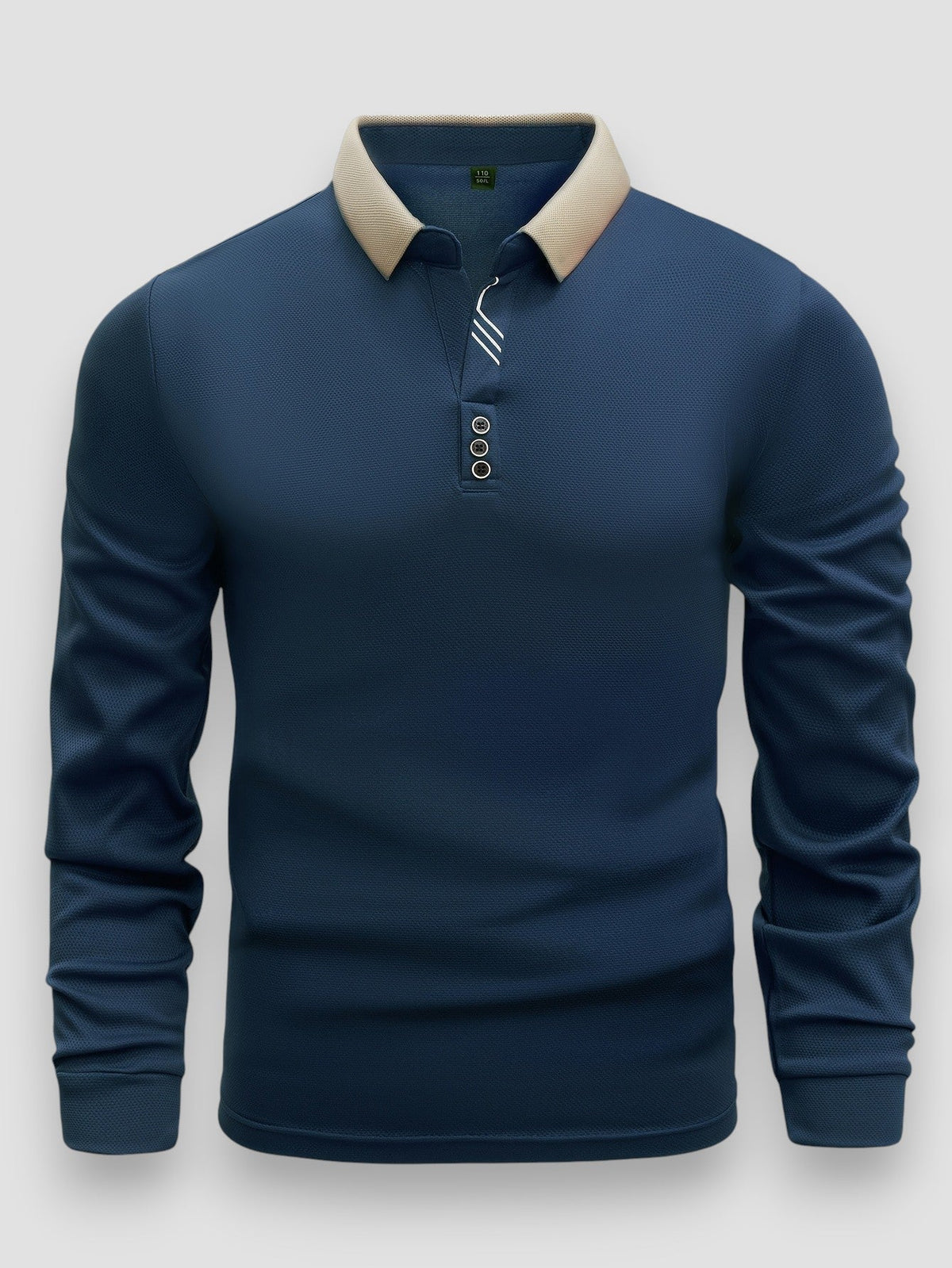 Herren Langarm-Polo Felix – Leichter Stoff, Regular Fit