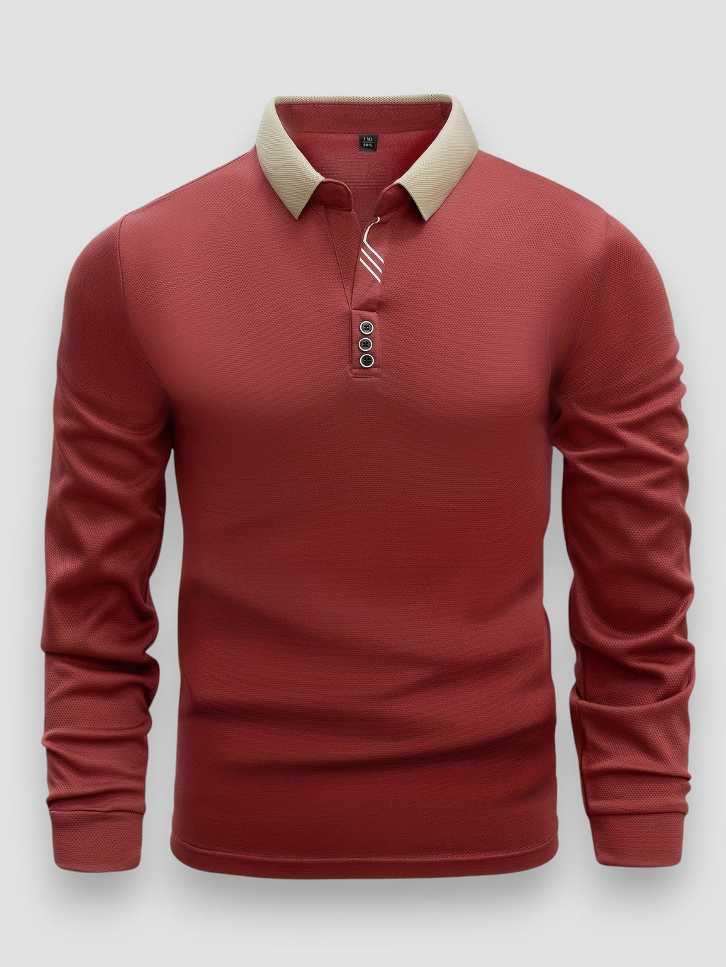 Herren Langarm-Polo Felix – Leichter Stoff, Regular Fit
