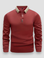Herren Langarm-Polo Felix – Leichter Stoff, Regular Fit