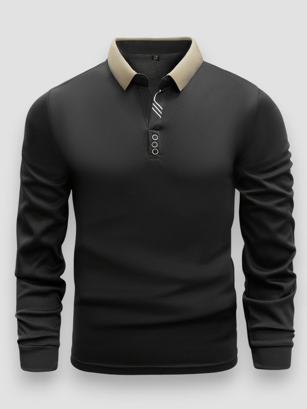 Herren Langarm-Polo Felix – Leichter Stoff, Regular Fit