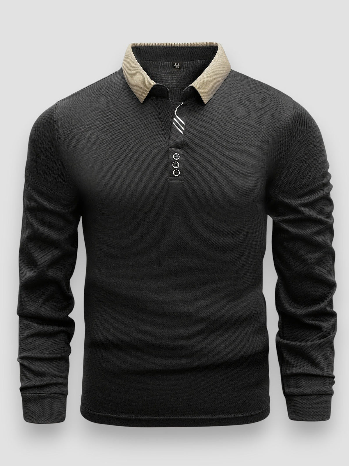 Herren Langarm-Polo Felix – Leichter Stoff, Regular Fit