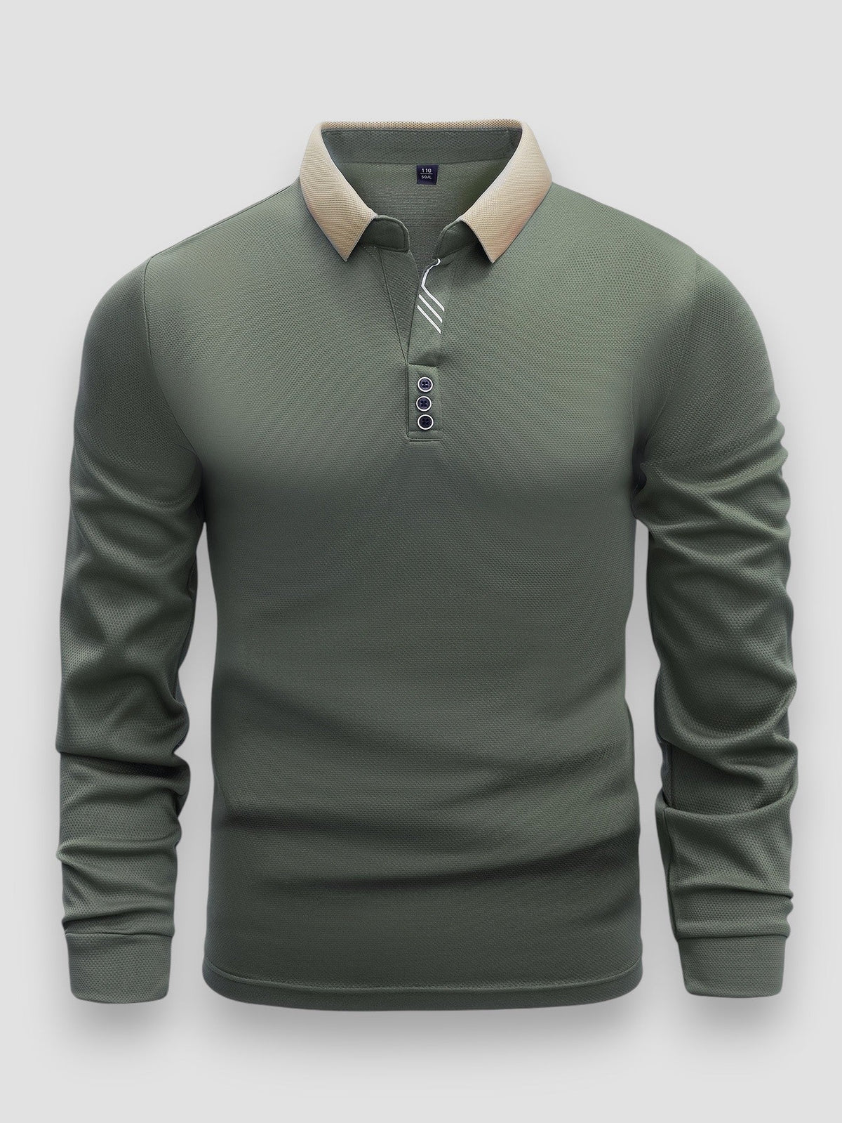 Herren Langarm-Polo Felix – Leichter Stoff, Regular Fit