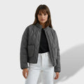Damen Winterjacke Lena – Oversized elegant, Premium wattiert