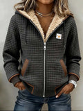 Damen Jacke Mara – Wattiert Sherpa-Futter, Kapuze warm