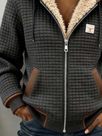 Damen Jacke Mara – Wattiert Sherpa-Futter, Kapuze warm